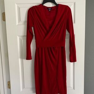 Chaps Women's Red Long Sleeve Dress